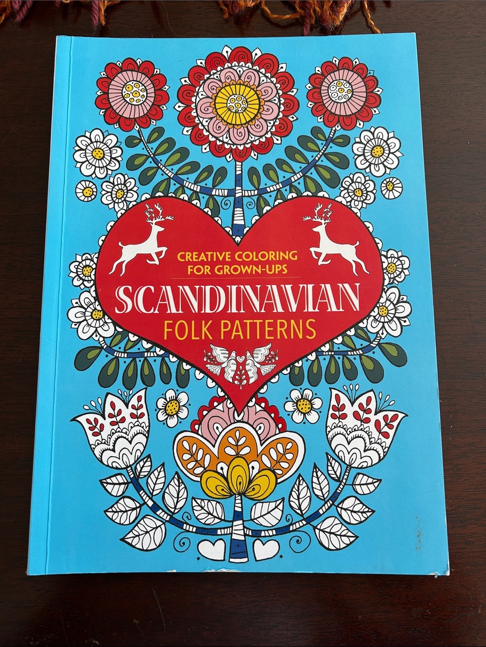 Scandinavian Folk Patterns Creative Coloring Book — Blue